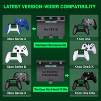 Zestawy akumulatorów 2X120 0mAh do konsoli Xbox Series X | S/Xbox One X/S + 4 pokrywy baterii do konsoli Xbox One zestaw ładujący za pomocą kabla USB 3